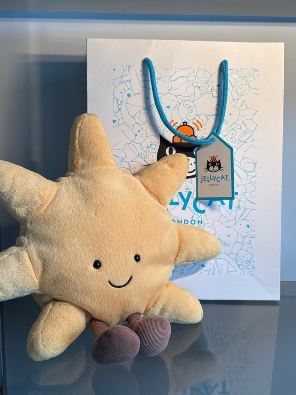 Jellycat Sunny Sun Plush in Cream and Brown